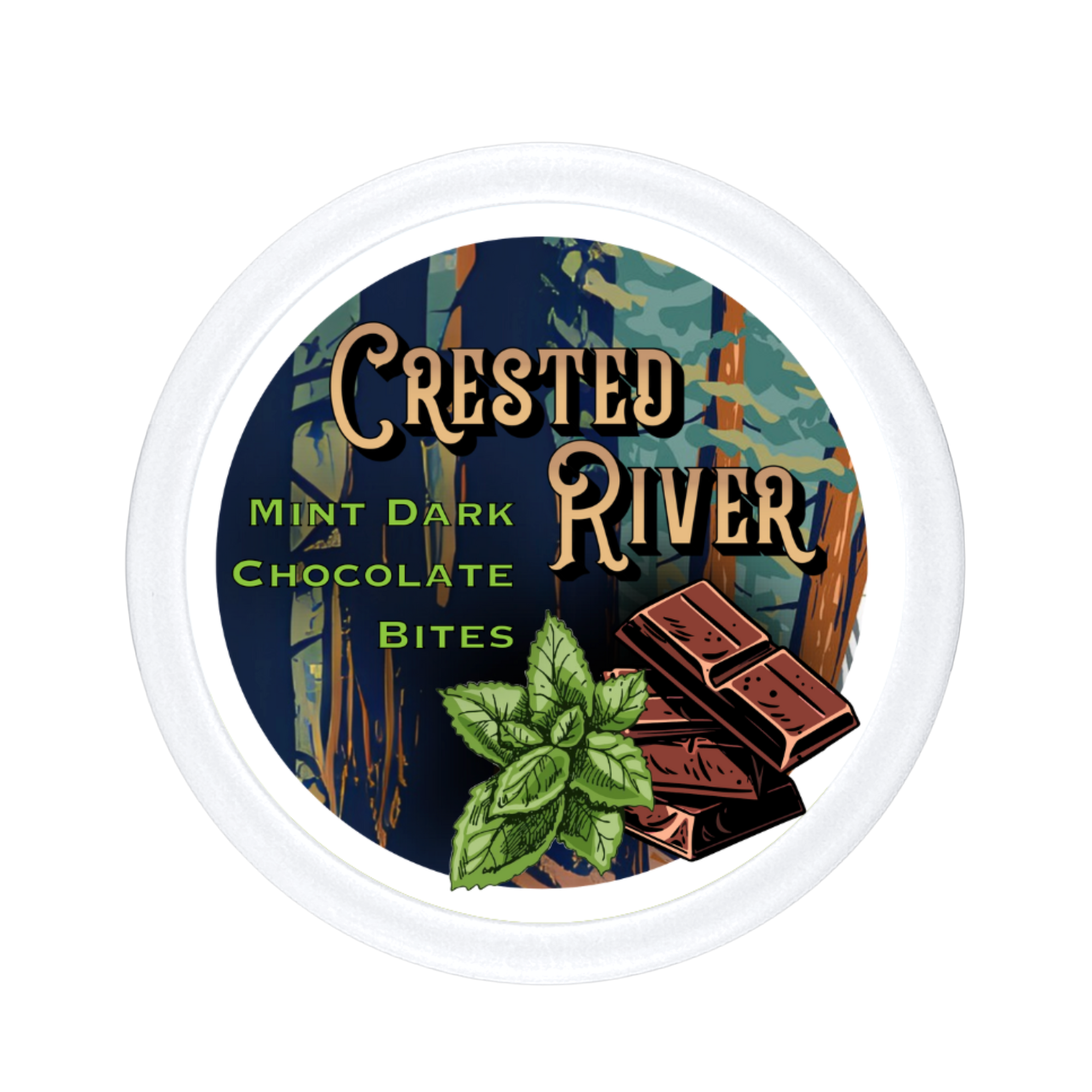Mint Dark Chocolate Bites w/ THC