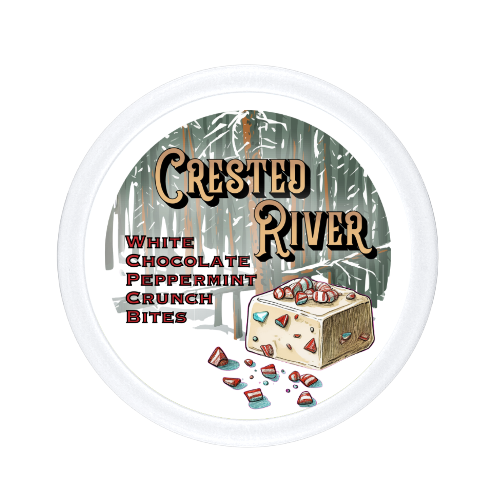 White Peppermint Crunch Chocolate Bites w/ THC