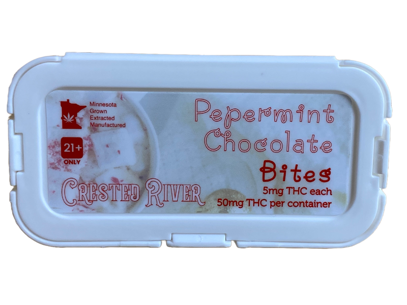 Delta-9 THC White Peppermint Crunch Chocolate